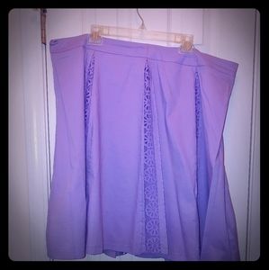 Purple pleated skirt